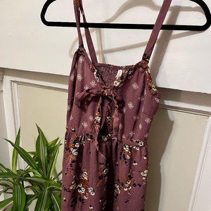 Lavender CutOut Tied Camisole Mini Dress